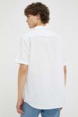 Сорочка з льону Wrangler колір білий regular класичний комір