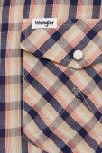 Бавовняна сорочка Wrangler чоловіча колір коричневий regular класичний комір