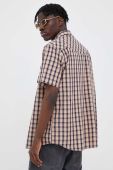 Бавовняна сорочка Wrangler чоловіча колір коричневий regular класичний комір