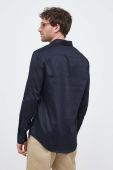 Бавовняна сорочка Armani Exchange чоловіча колір синій slim класичний комір