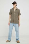 Бавовняна сорочка Samsoe Samsoe Avan чоловіча колір зелений regular класичний комір