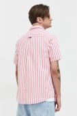 Сорочка з домішкою льону Tommy Jeans колір рожевий relaxed класичний комір