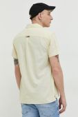 Сорочка з домішкою льону Tommy Jeans колір жовтий regular