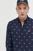 Бавовняна сорочка Tommy Jeans чоловіча колір синій regular комір button-down (3147616)