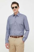 Сорочка BOSS чоловіча колір синій regular класичний комір (3218357)