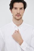 Бавовняна сорочка BOSS чоловіча колір білий regular комір button-down