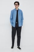 Джинсова сорочка BOSS чоловіча regular класичний комір колір блакитний
