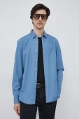 Джинсова сорочка BOSS чоловіча regular класичний комір колір блакитний