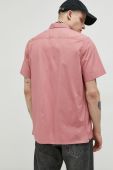 Сорочка HUGO чоловіча колір рожевий regular класичний комір
