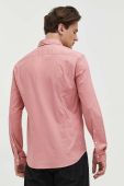 Сорочка HUGO чоловіча колір рожевий slim класичний комір (3098942)