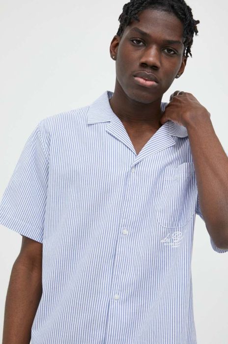 Бавовняна сорочка Les Deux чоловіча regular колір блакитний (3150685)