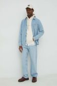 Джинсова сорочка Les Deux чоловіча regular класичний комір колір блакитний