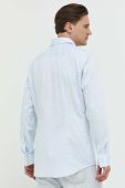 Бавовняна сорочка HUGO чоловіча regular класичний комір колір блакитний (3150723)