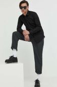 Сорочка HUGO чоловіча колір чорний slim класичний комір (3150732)
