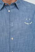 Бавовняна сорочка PS Paul Smith чоловіча regular класичний комір колір блакитний (3000168)