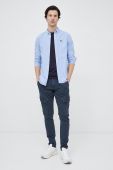 Бавовняна сорочка Lyle & Scott чоловіча regular комір button-down колір блакитний (3112561)