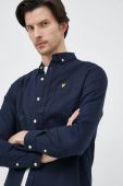 Бавовняна сорочка Lyle & Scott чоловіча колір синій regular комір button-down