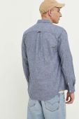 Сорочка з домішкою льону Tommy Jeans колір синій regular (3277211)