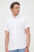 Бавовняна сорочка Tommy Hilfiger чоловіча колір білий slim комір button-down (3314103)
