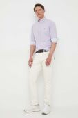 Бавовняна сорочка Polo Ralph Lauren чоловіча колір фіолетовий regular комір button-down