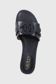 Шкіряні шльопанці Lauren Ralph Lauren 802891388005 жіночі колір синій 802891388005