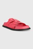 Шльопанці Tommy Jeans FANCY SANDAL жіночі колір рожевий EN0EN02136