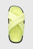 Шльопанці Tommy Jeans FANCY PADDED SANDAL жіночі колір зелений EN0EN02175