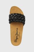 Шльопанці Pepe Jeans OBAN жіночі колір чорний PLS90608