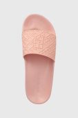 Шльопанці Tommy Hilfiger TH MONOGRAM POOL SLIDE жіночі колір рожевий FW0FW06987
