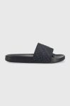Шльопанці Tommy Hilfiger TH MONOGRAM POOL SLIDE жіночі колір синій FW0FW06987