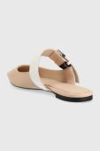 Шкіряні шльопанці Tommy Hilfiger TH POINTY FEMININE MULE жіночі колір бежевий FW0FW06997
