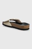 Шкіряні шльопанці Tommy Hilfiger TH MULE SANDAL GOLDEN жіночі колір золотий FW0FW07070