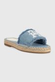 Шльопанці Tommy Hilfiger DENIM FLAT SANDAL жіночі  FW0FW07095 колір блакитний