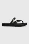 В'єтнамки Tommy Hilfiger TH MONOGRAM STRAP SANDAL жіночі колір чорний на плоскому ходу FW0FW07146