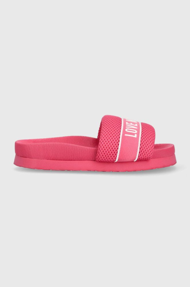 Шльопанці Love Moschino жіночі колір рожевий JA28534G0GIP0604