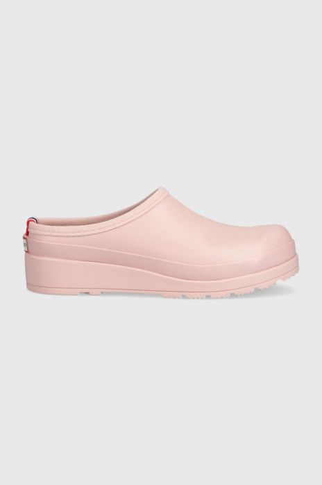 Шльопанці Hunter Womens Play Clog жіночі колір рожевий на платформі WFF1002RMA