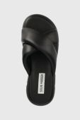 Шльопанці Steve Madden Broadcast жіночі колір чорний на платформі SM11002374