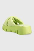Шльопанці Steve Madden Broadcast жіночі колір зелений на платформі SM11002374