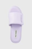 Шльопанці Steve Madden Swoosh жіночі колір фіолетовий на платформі SM11002446