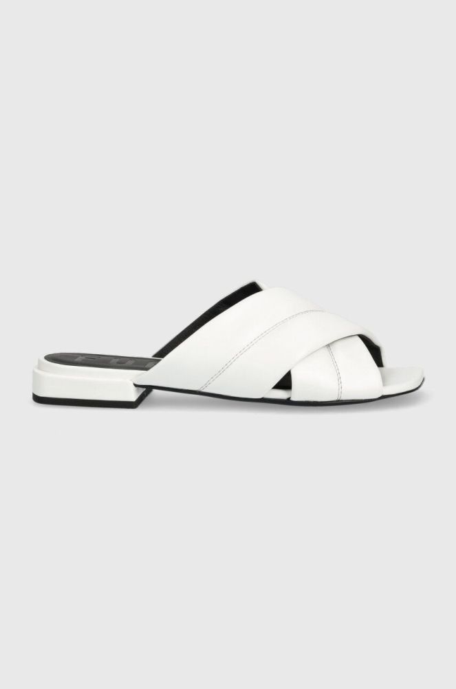 Шльопанці Furla Cross Mule жіночі колір білий YF34FCR U44000 01B00