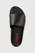 Шльопанці HUGO Lisa жіночі колір чорний на платформі 50493064