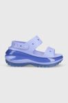 Шльопанці Crocs Classic Mega Crush Sandal жіночі колір фіолетовий на платформі 207989 207989.5Q6-5Q6