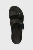 Шльопанці Crocs Brooklyn Low Wedge Sandal жіночі колір чорний на платформі 207431
