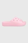 Шльопанці Crocs Classic Platform Slide жіночі колір рожевий на платформі 208180 208180.6S0-6S0