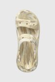 Шльопанці Crocs Classic Crush Marbled Sandal жіночі колір бежевий на платформі 208235
