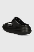 Шльопанці Crocs Classic Crush Sandal жіночі колір чорний на платформі 207670 207670.001-001
