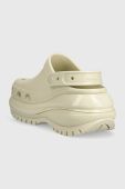 Шльопанці Crocs Classic Mega Crush Clog жіночі колір бежевий на платформі 207988