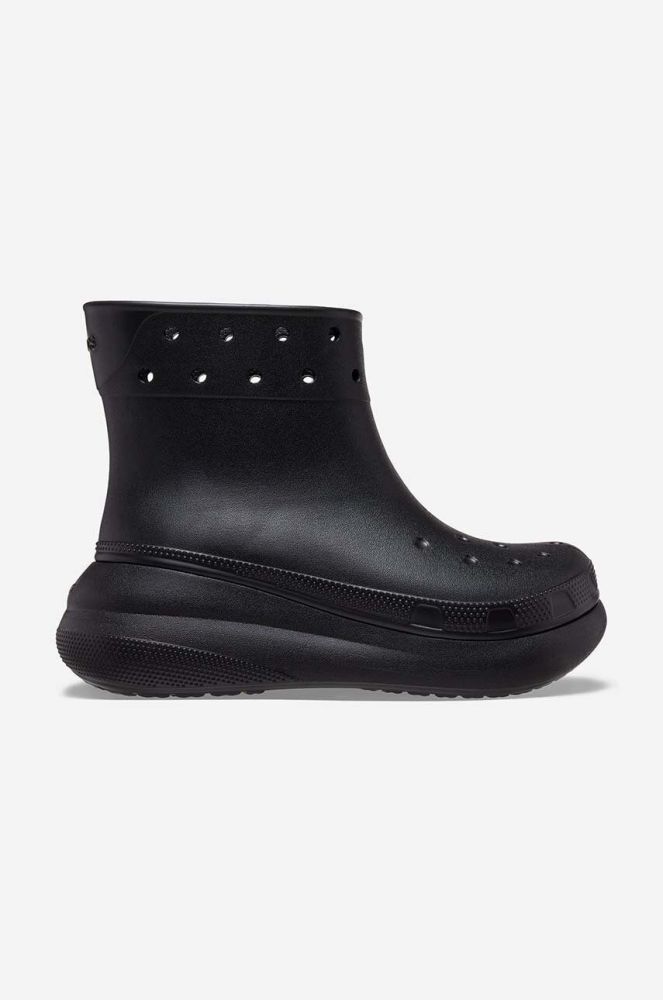 Гумові чоботи Crocs Classic Crush жіночі колір чорний 207946.BLACK-BLACK