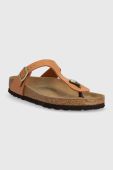 В'єтнамки Birkenstock жіночі колір коричневий на плоскому ходу 1025062-gbrown