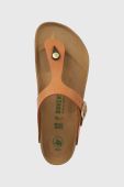 В'єтнамки Birkenstock жіночі колір коричневий на плоскому ходу 1025062-gbrown